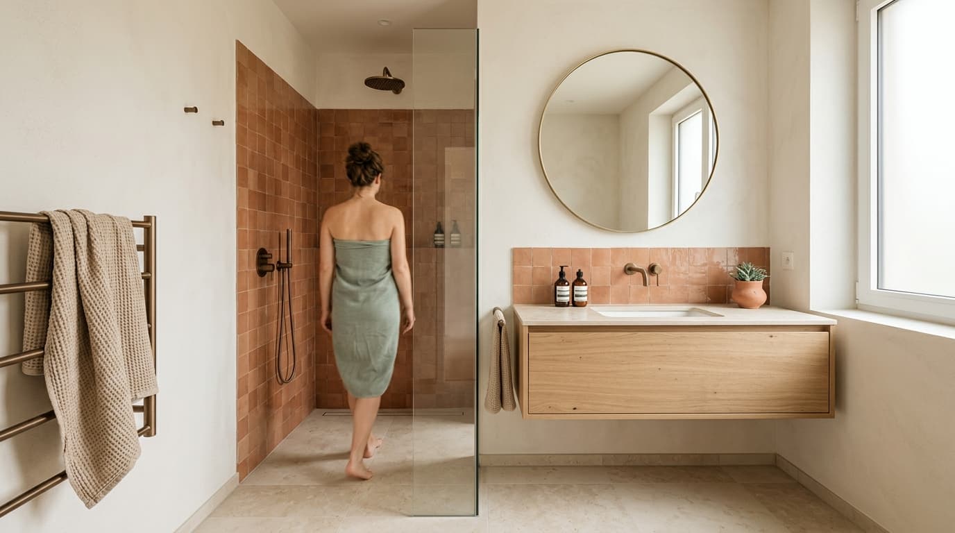 Salle de bain rénovée à Belair, finitions terminées